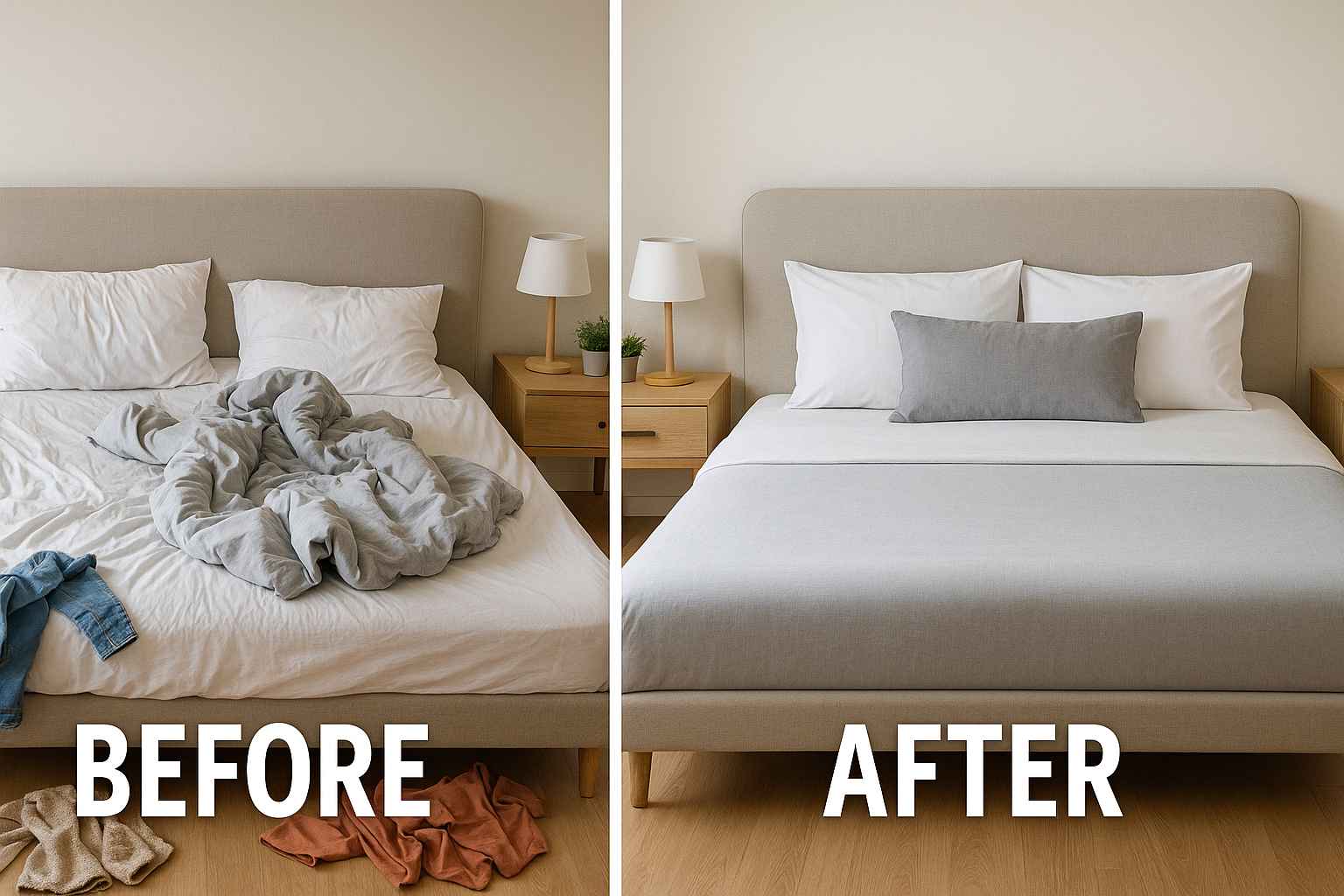 تمیز کردن بخشهای مختلف سرویس خواب سفید