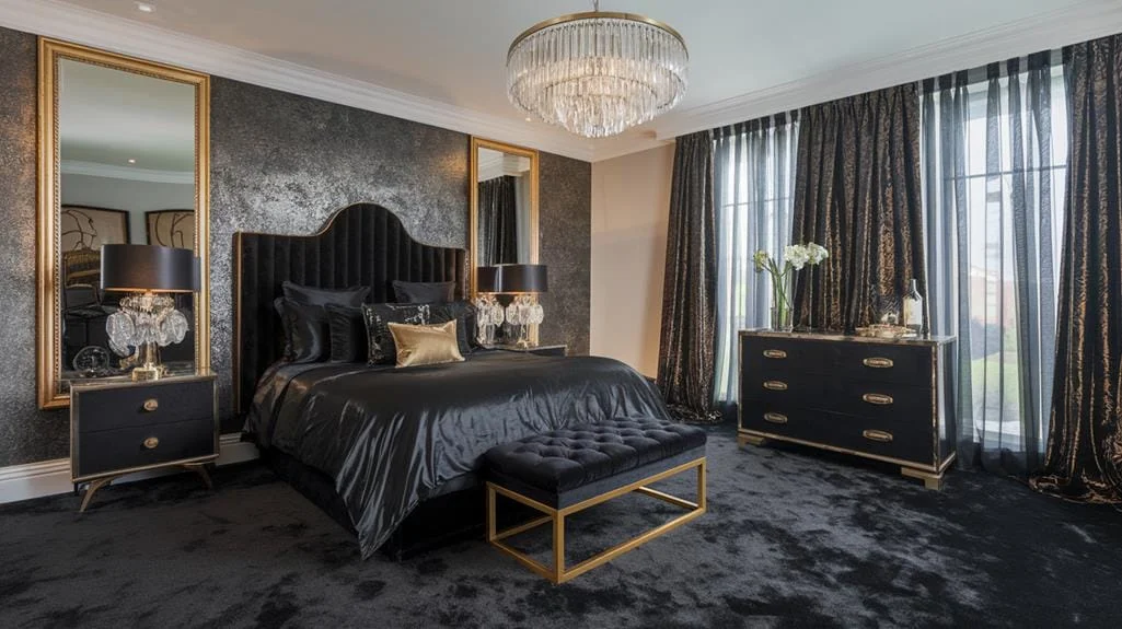 سرویس خواب مشکی و طلایی؛ انتخابی لاکچری