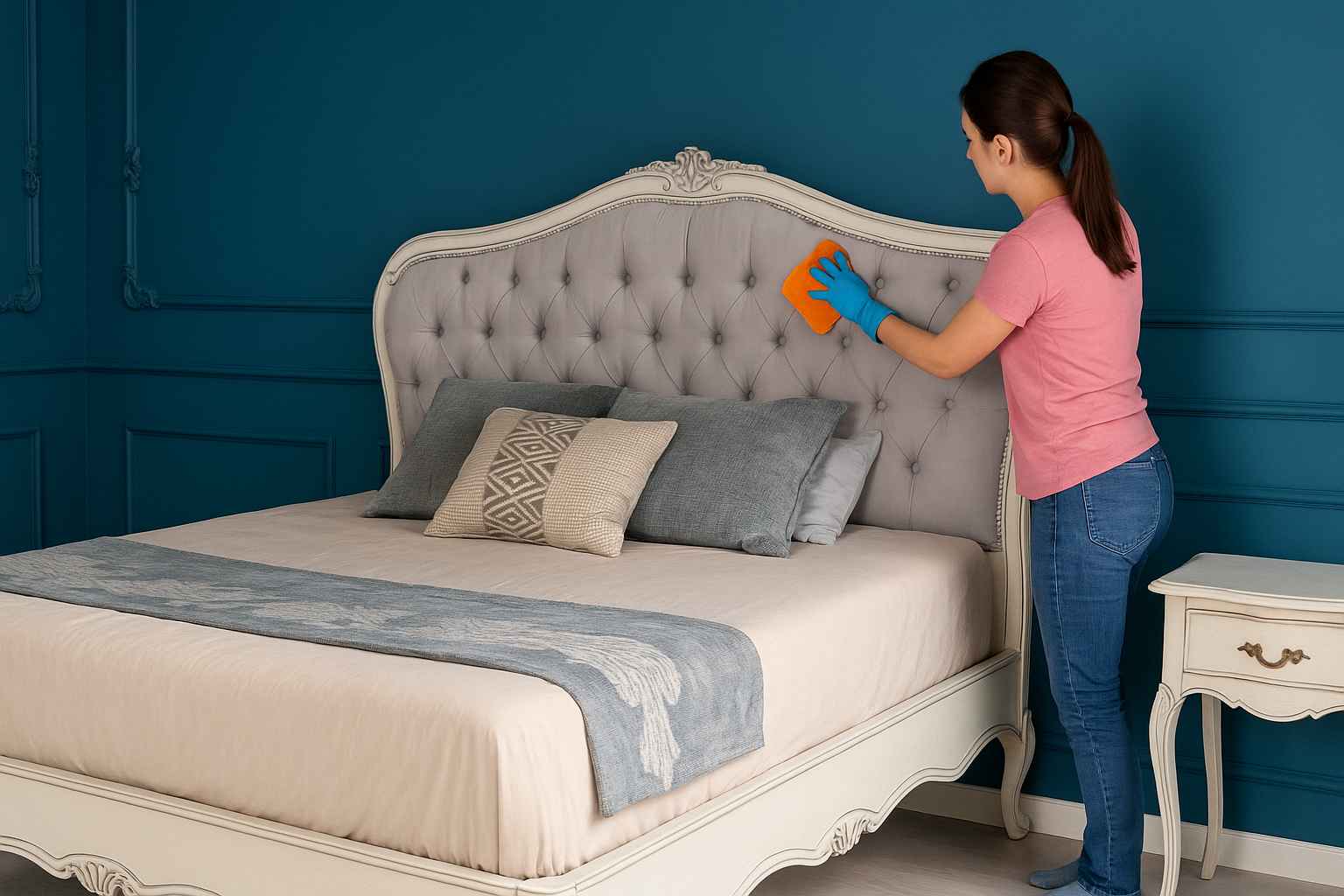 10 ترفند کاربردی برای تمیز کردن سرویس خواب سفید