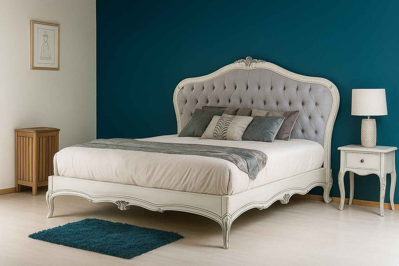 رنگ کردن تخت خواب چوبی با اسپری