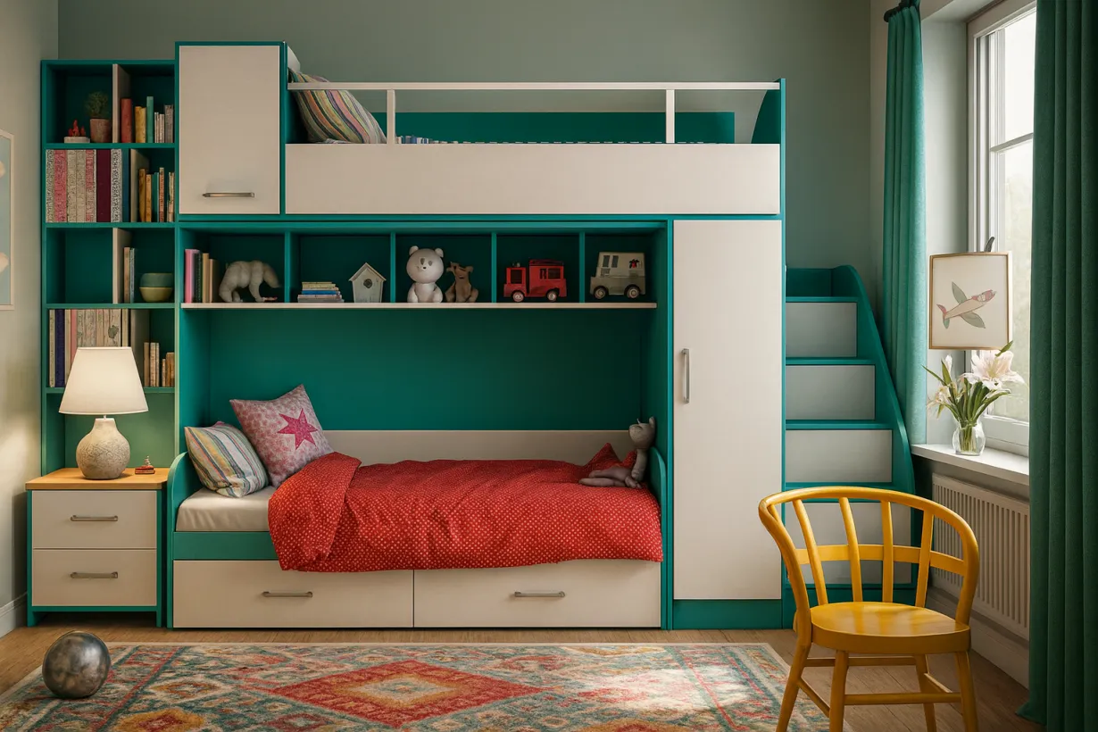 تخت خواب دو طبقه پسرانه