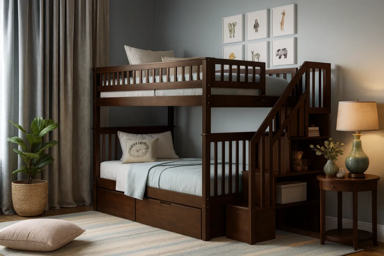 انواع تخت خواب دو طبقه بر اساس جنس و طراحی