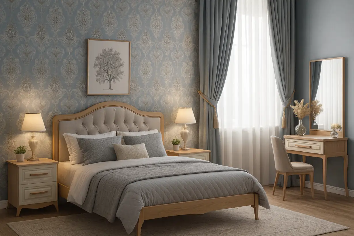 اشتباهات رایج در انتخاب کاغذ دیواری برای اتاق خواب بزرگسال