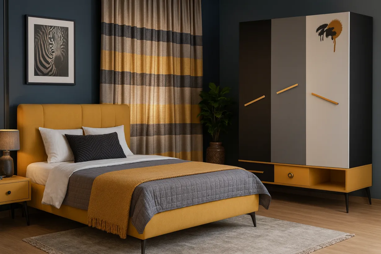 دکور اتاق خواب ساده پسرانه