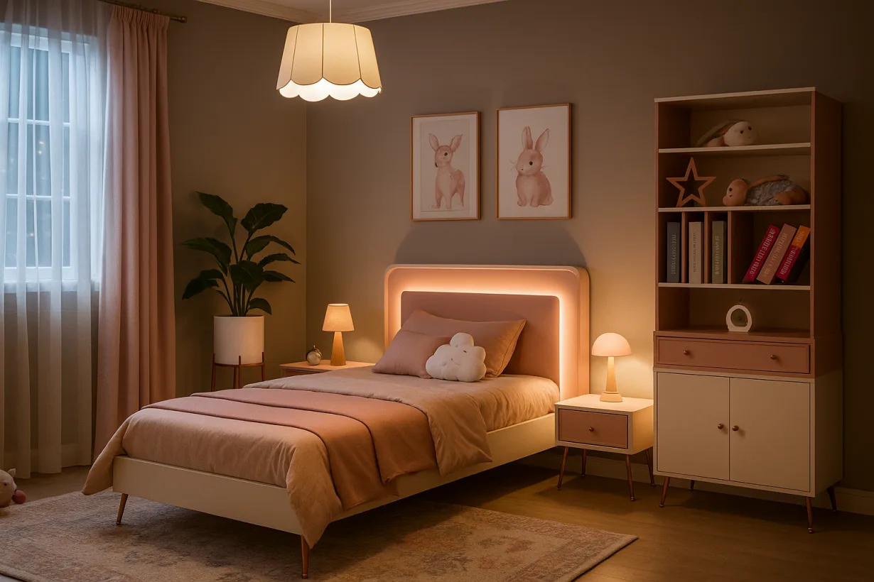 دکور اتاق خواب ساده دخترانه