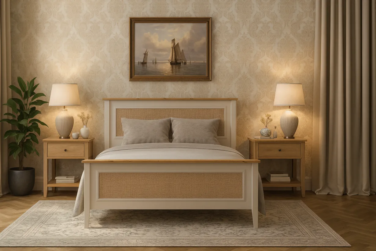 کاغذ دیواری اتاق خواب ساده و شیک