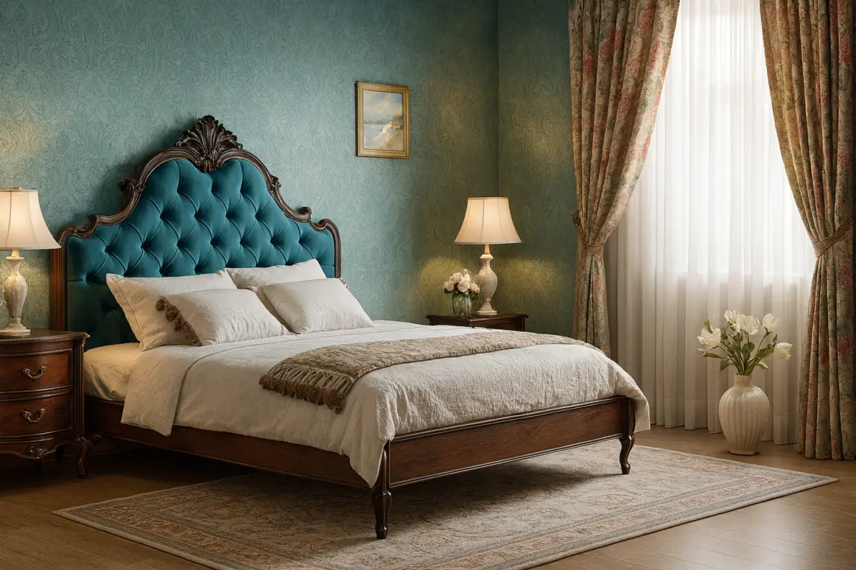 کاغذ دیواری اتاق خواب کلاسیک