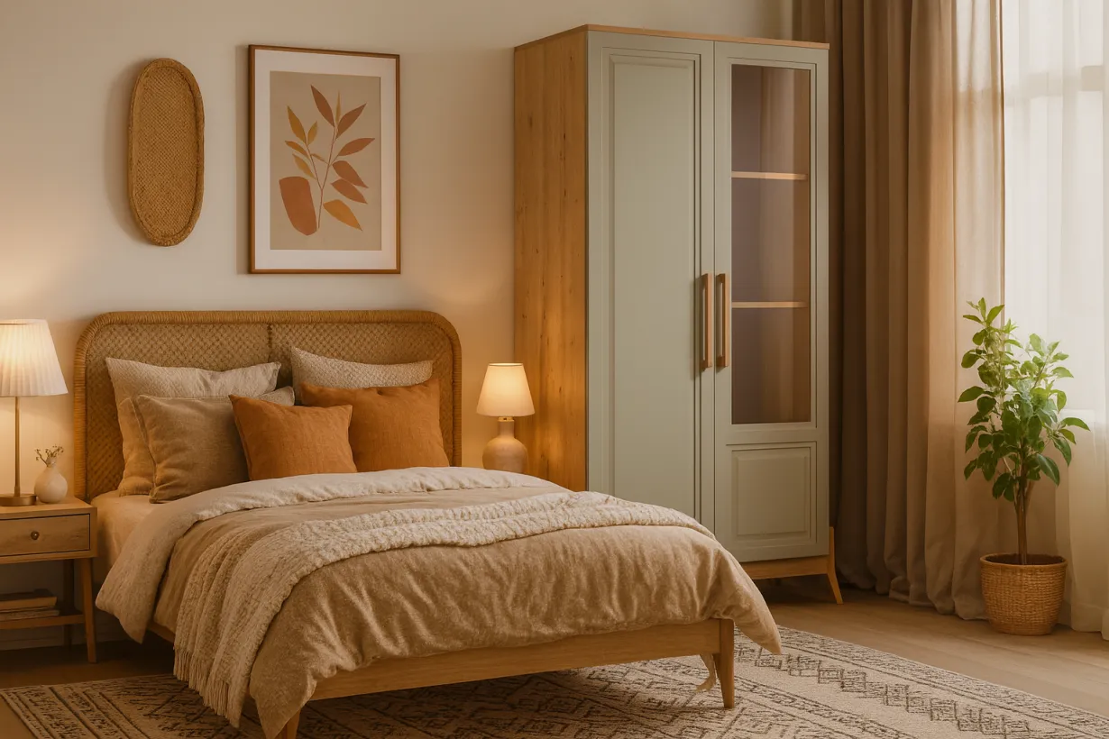 دیزاین اتاق خواب به سبک بوهو