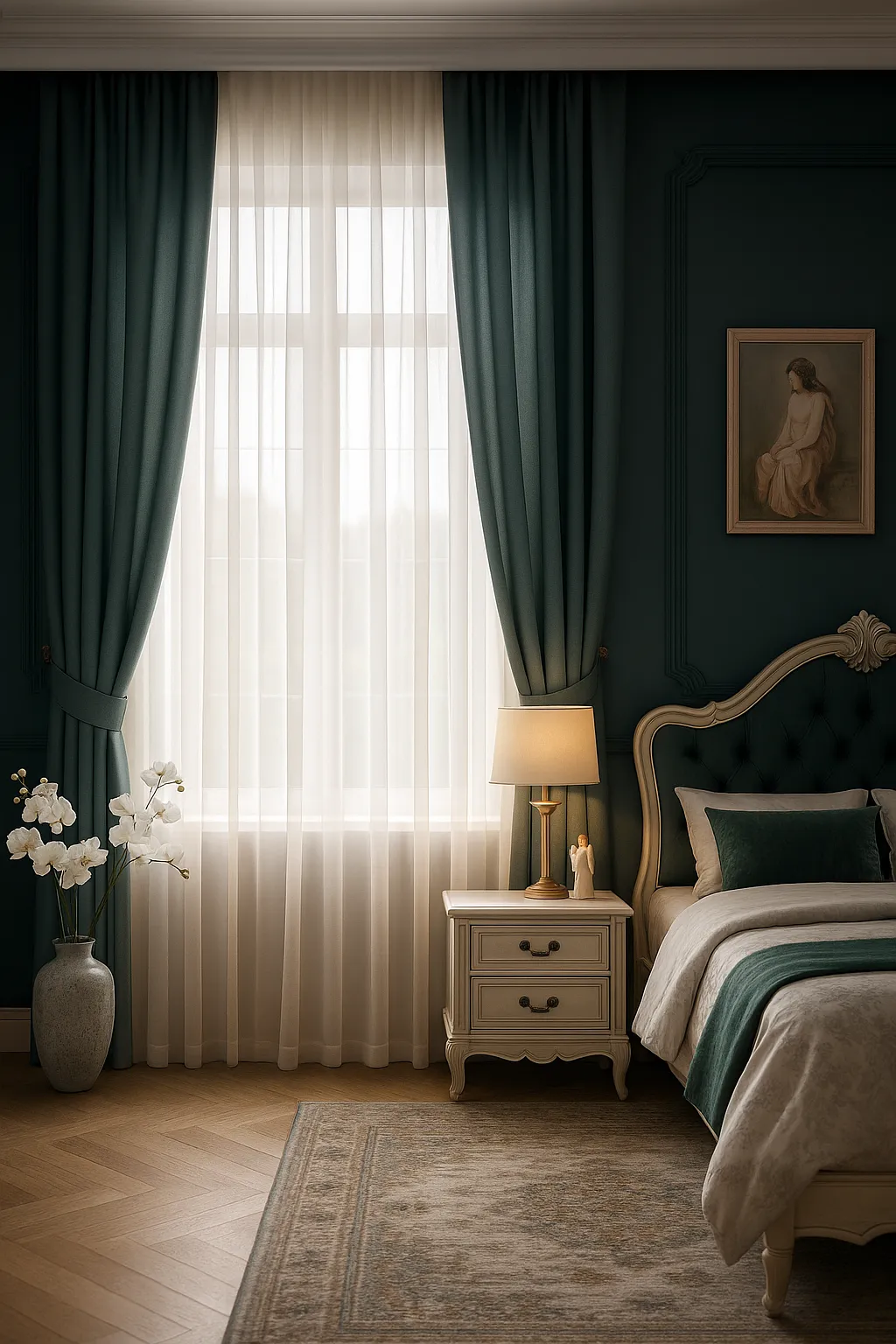 تیره‌های لوکس (موکا/ذغالی ملایم) برای اتاق‌های بزرگ و پرنور