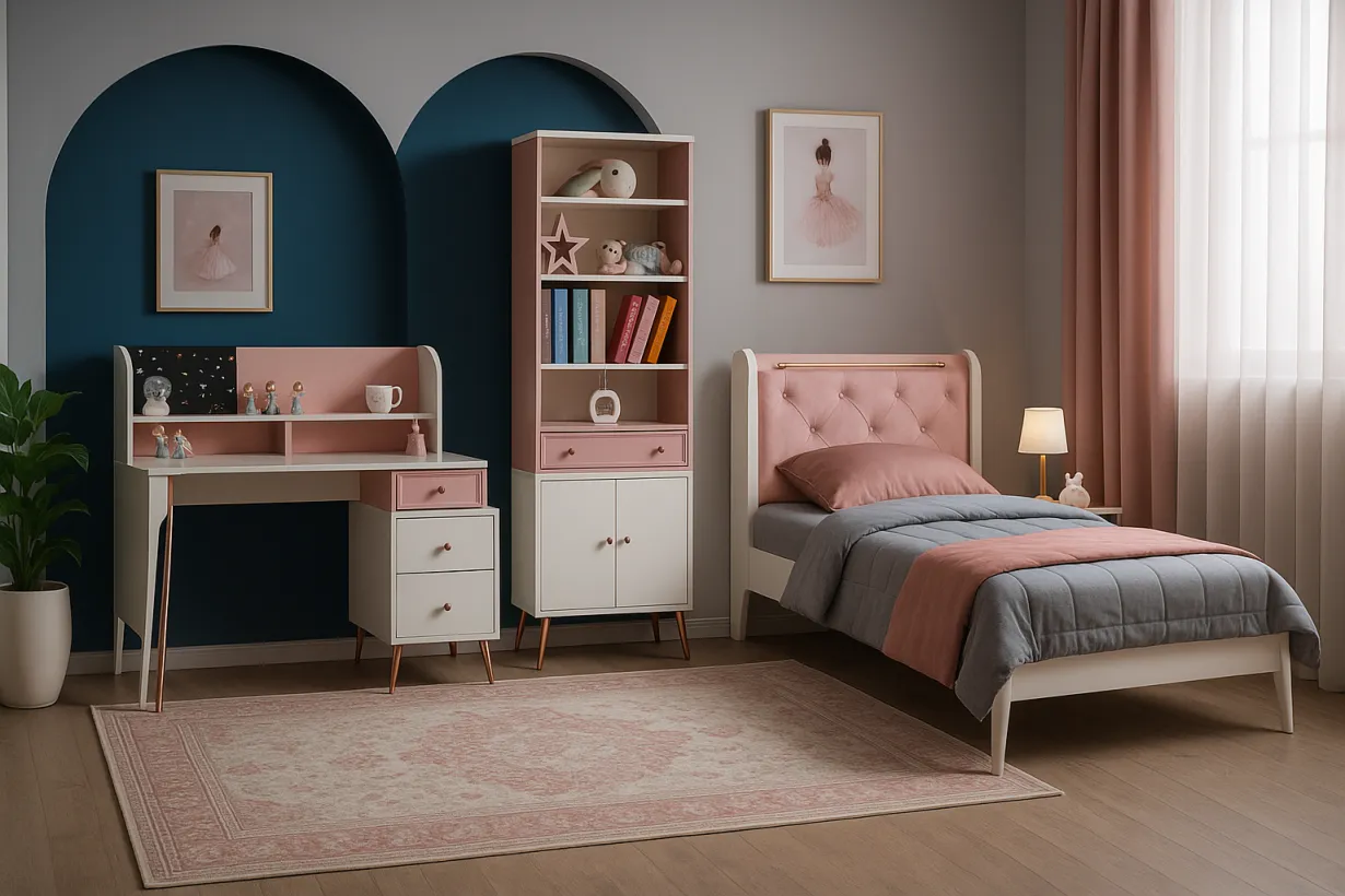 دیزاین اتاق خواب دخترانه