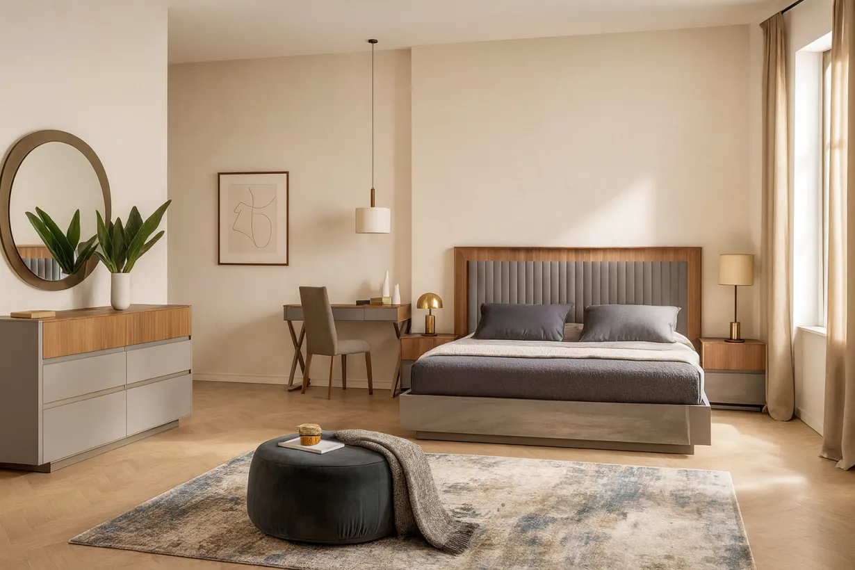 سرویس خواب رنگ طبیعی یا نچرال؛ سادگی همراه با اصالت