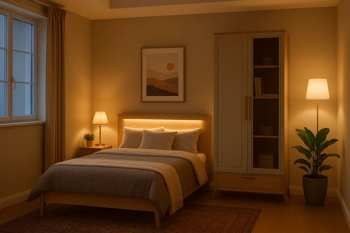 انواع روش‌های نورپردازی اتاق خواب