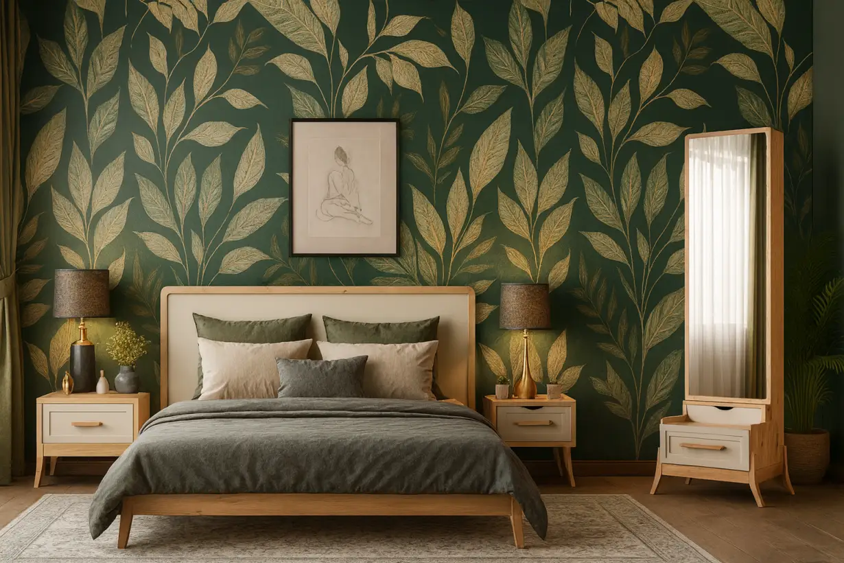 انتخاب کاغذ دیواری بر اساس نور و متراژ اتاق خواب