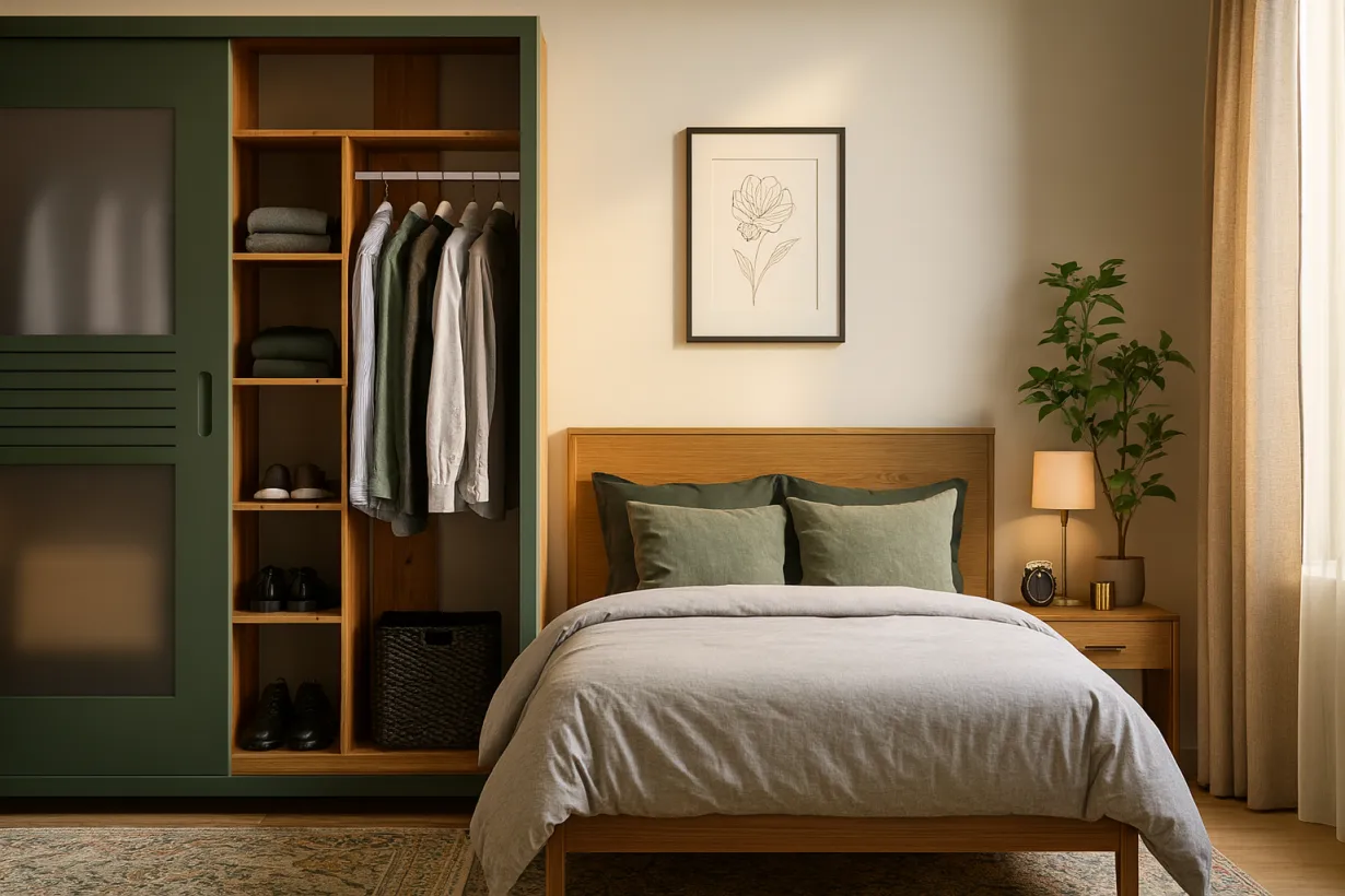 چیدمان کمد لباس مردانه