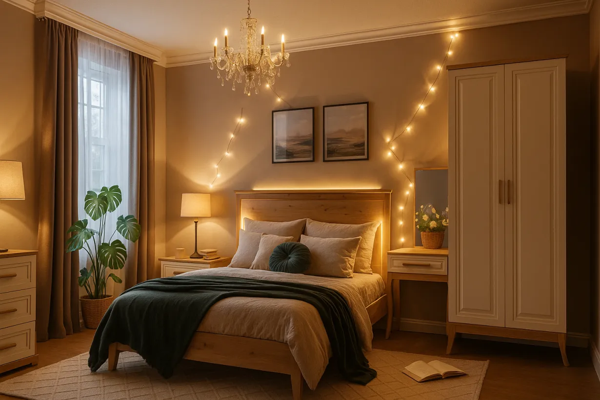 نورپردازی اتاق خواب مدرن