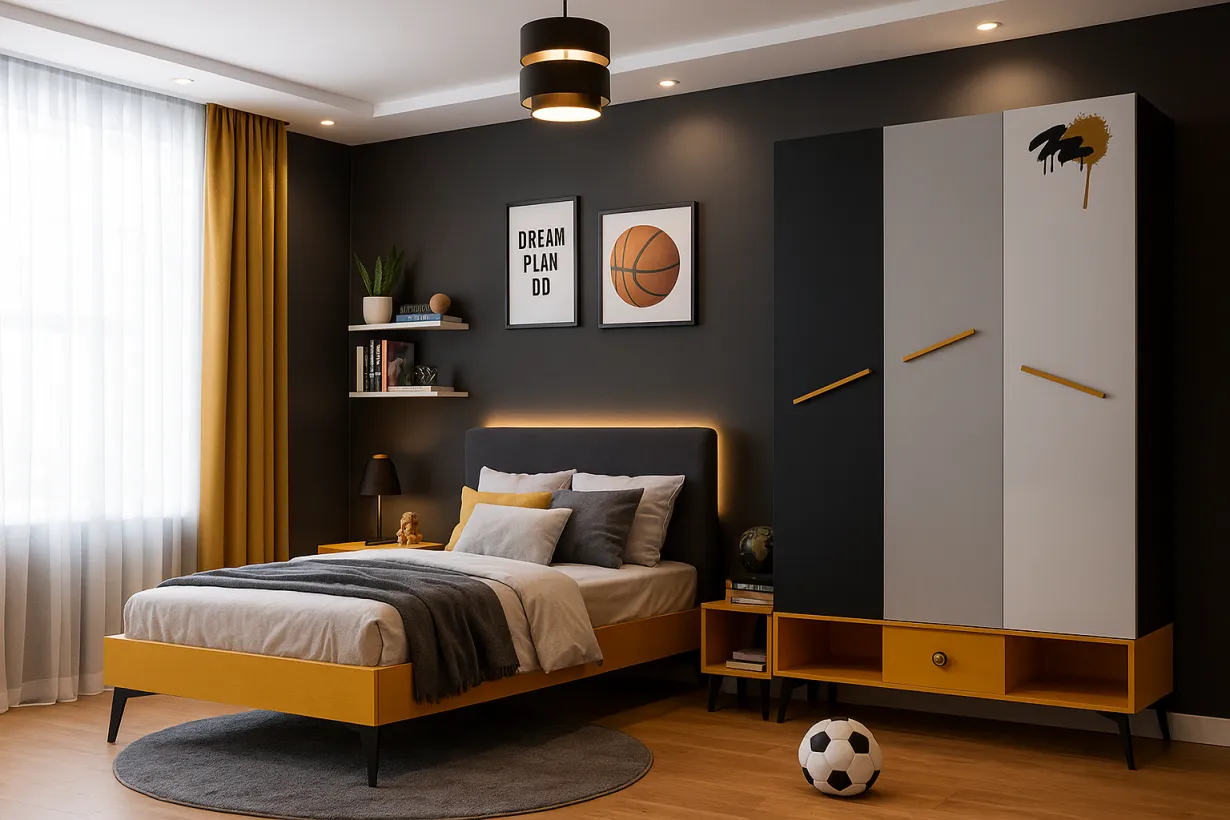 نورپردازی اتاق خواب پسرانه