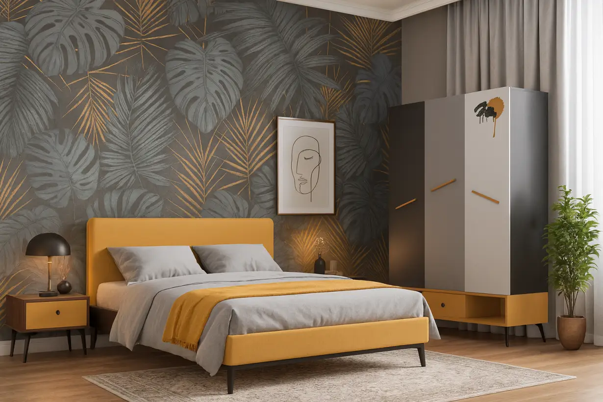 کاغذ دیواری اتاق خواب جوان اسپرت