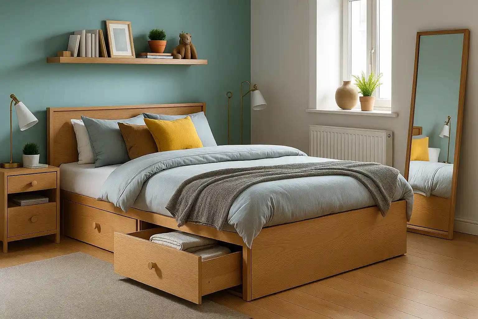 ابعاد استاندارد تخت باکس هتلی یکنفره