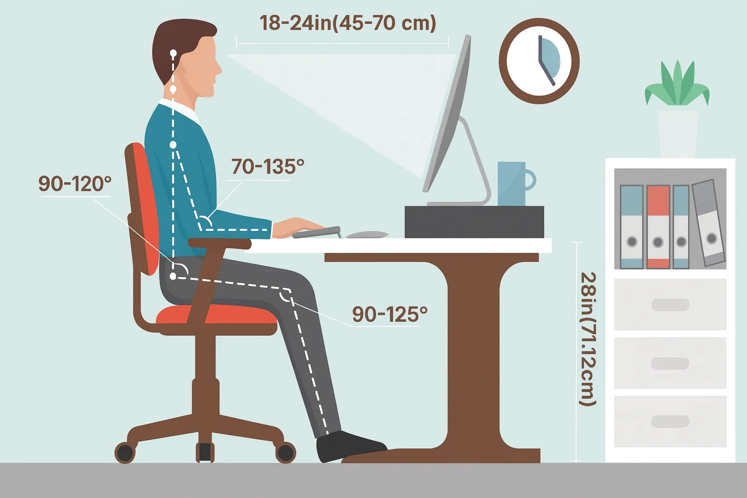 چگونه ارتفاع مناسب میز تحریر خود را اندازهگیری کنیم؟