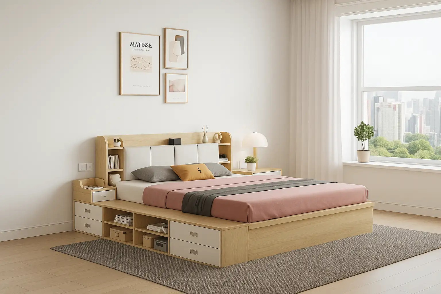 تخت باکس هتلی یکپارچه فولبرد