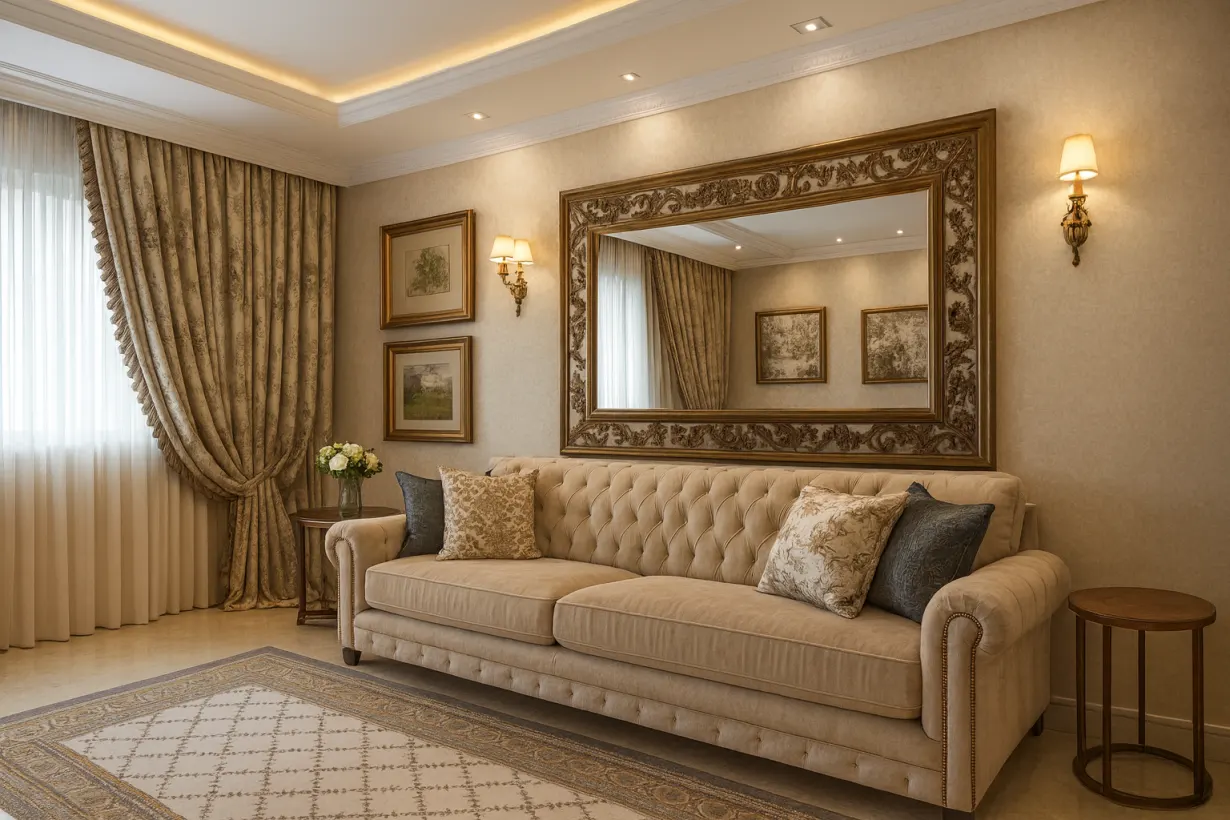 مبلمان و جزئیات دکوراسیون کلاسیک