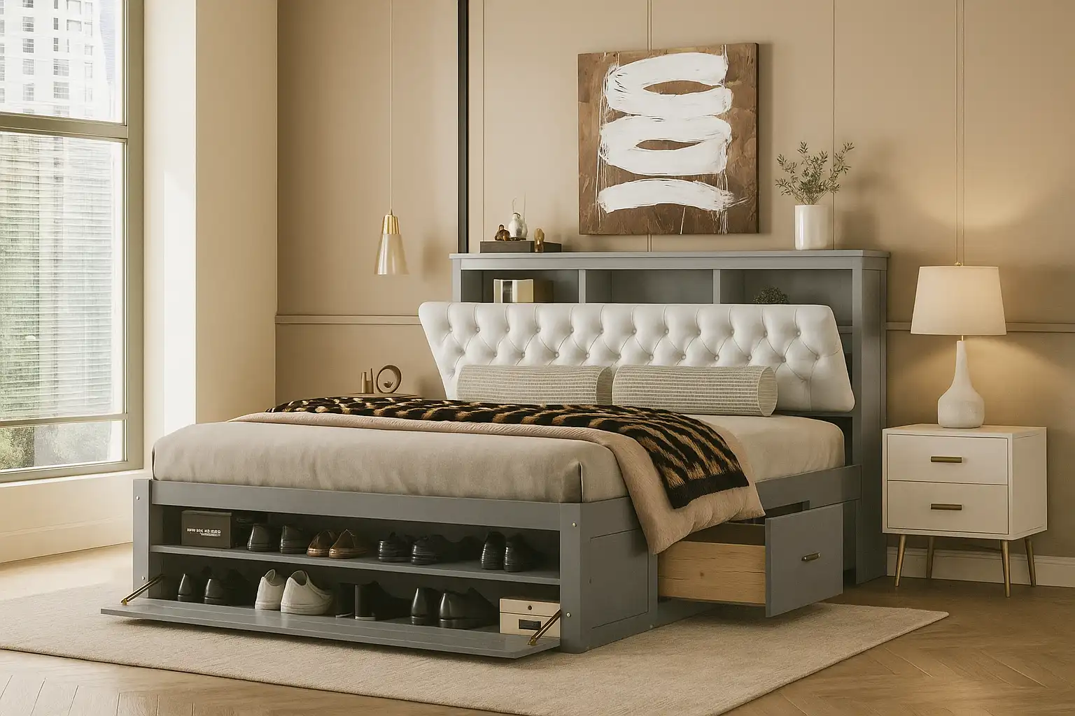 تخت خواب باکس هتلی دو نفره