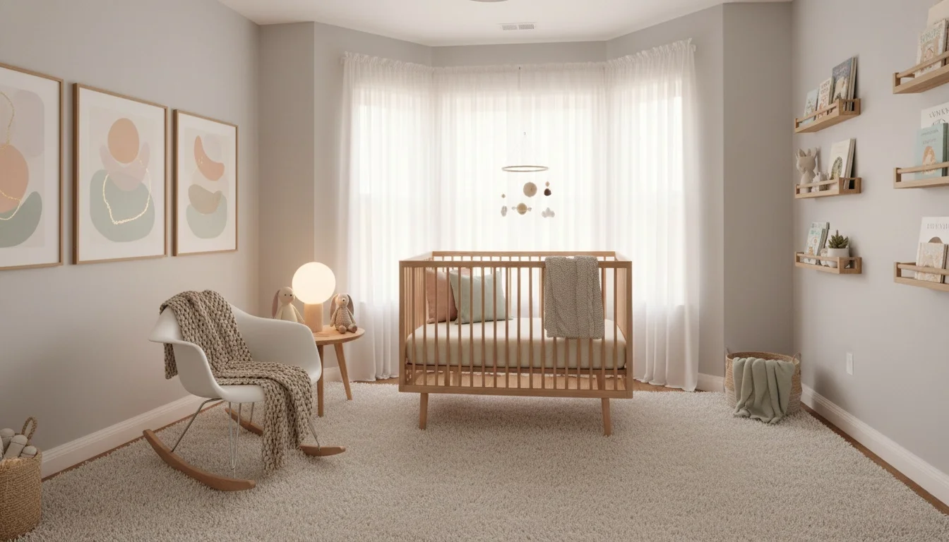 چیدمان تخت اتاق نوزاد