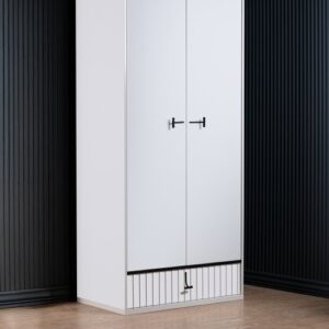 بلک اند وایت - کمد دو درب ام دی اف سرویس خواب ژیک