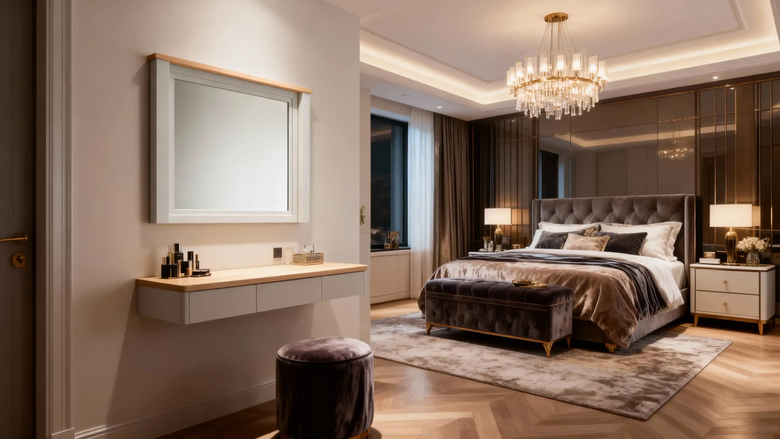 آینه میز آرایش کارولین برند سرویس خواب ژیک