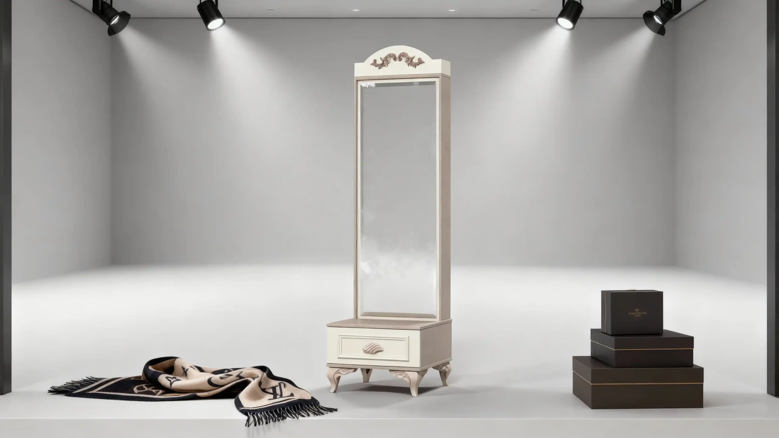 پاتختی آینه دار ژیک مدل کلاسیک