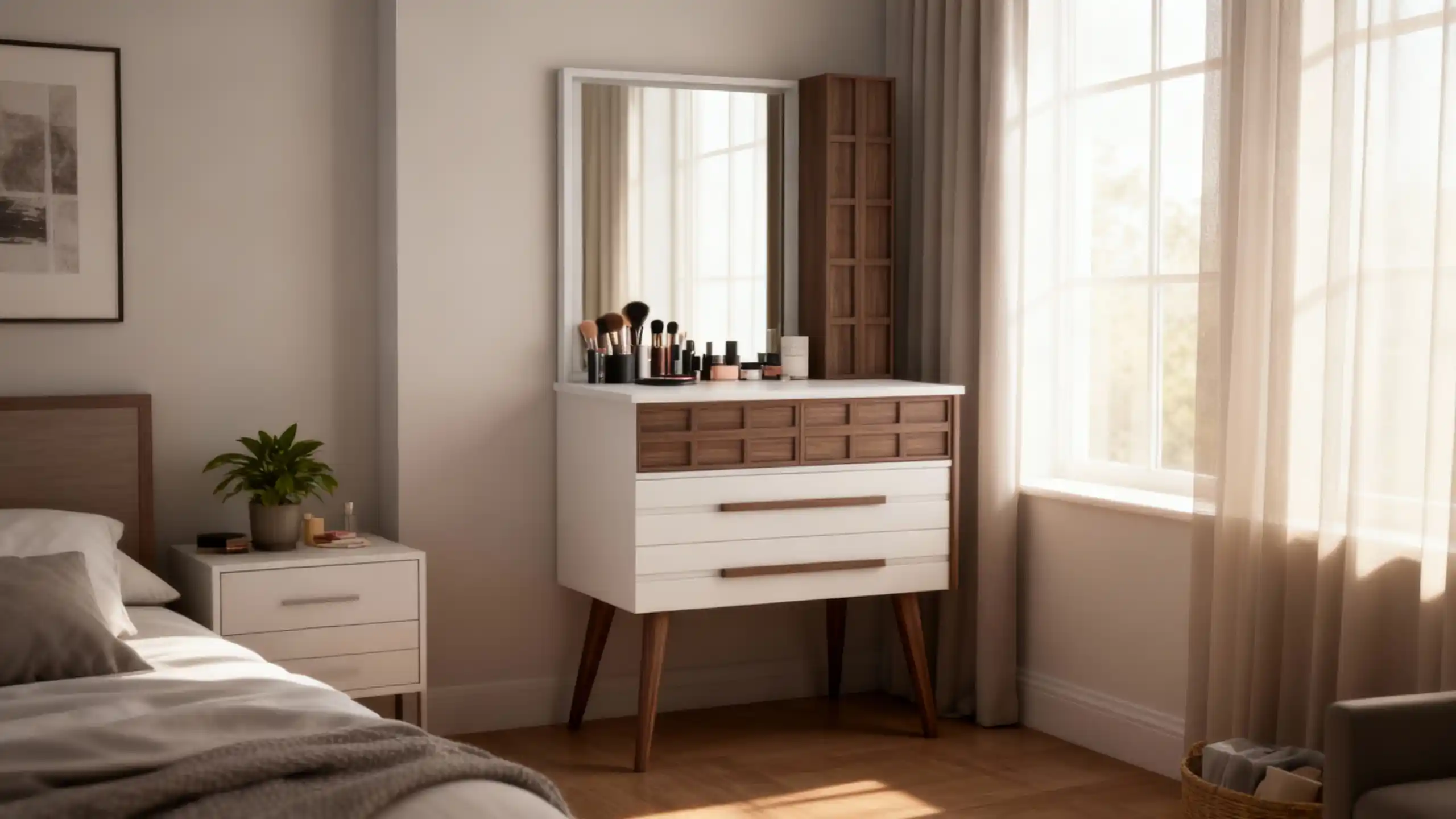 آیینه میز آرایش ژیک مدل آراکو