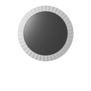 آیینه گرد سرویس خواب بلک اند وایت