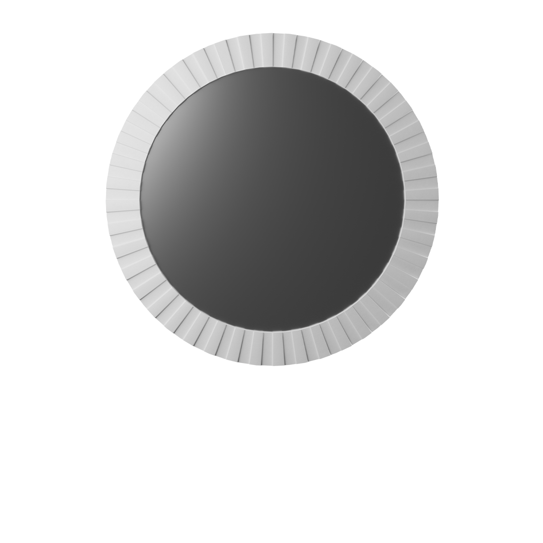 آیینه گرد سرویس خواب بلک اند وایت