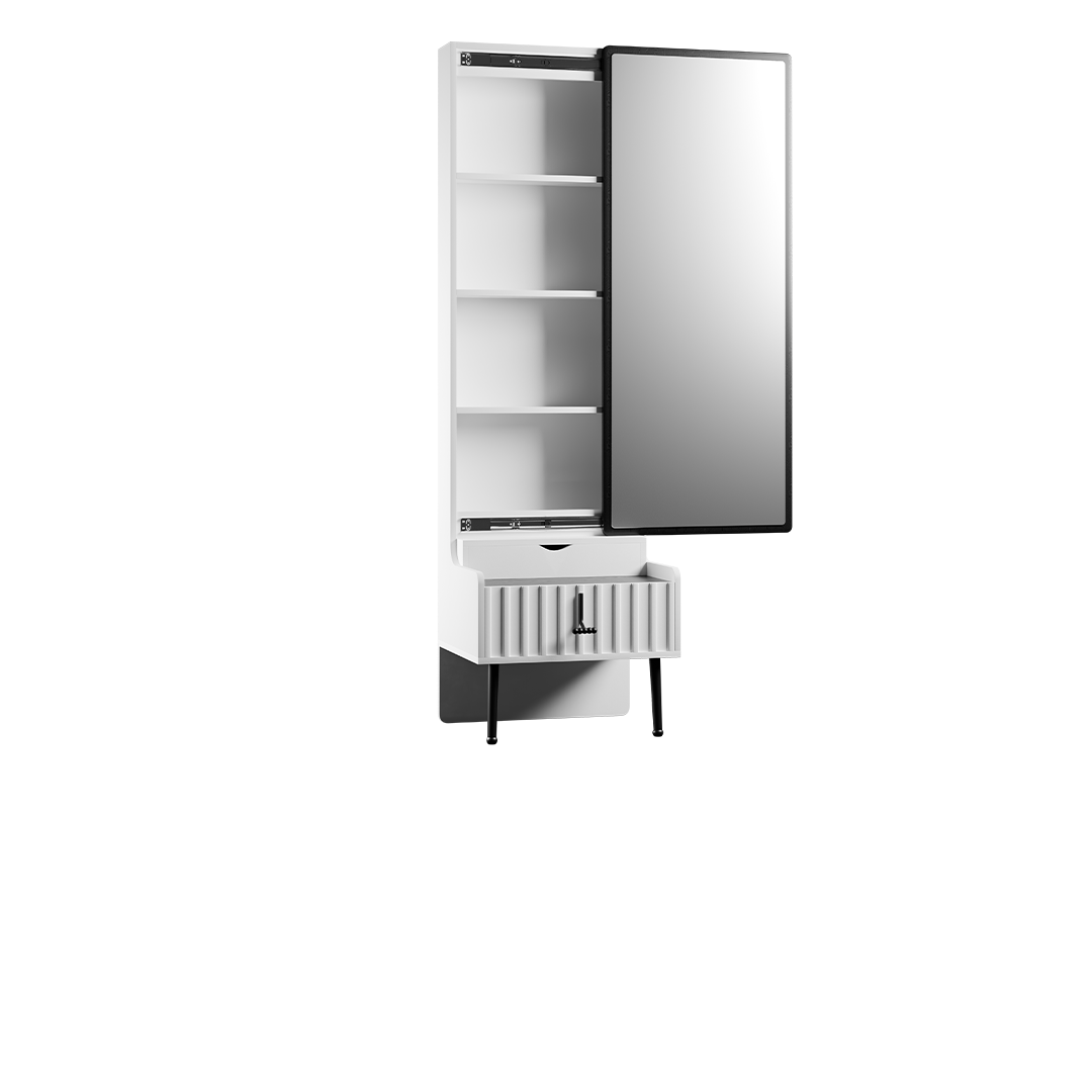 آیینه قدی سرویس خواب بلک اند وایت