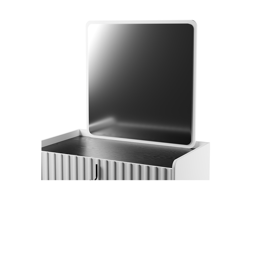 سرویس خواب بلک اند وایت آیینه ساده