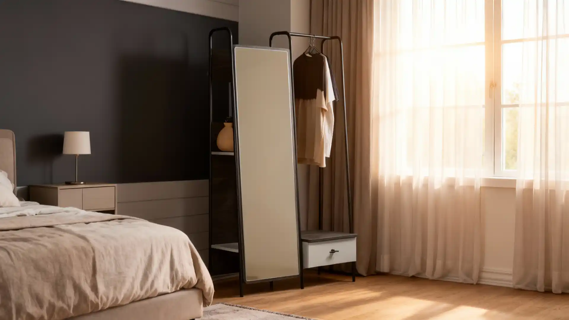 آیینه قدی رگال دار ژیک مدل آیرون