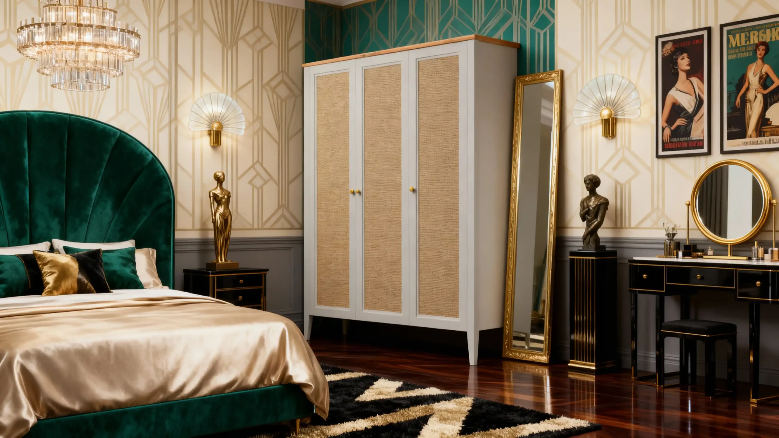 کمد سه درب ژیک مدل کارولین