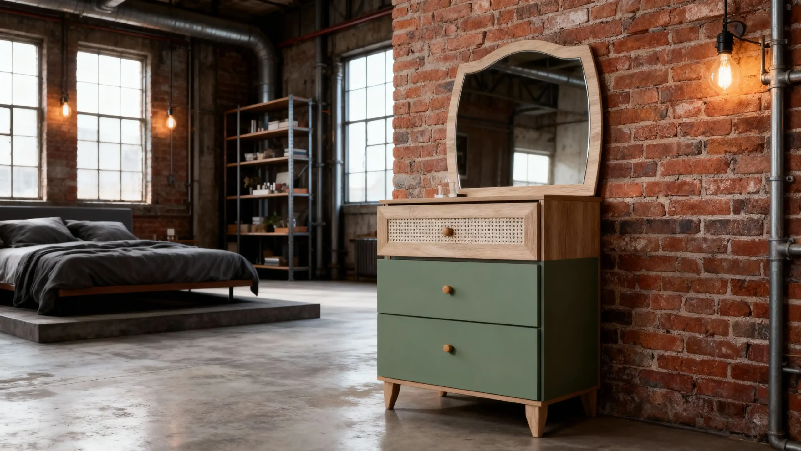 آیینه میز آرایش ژیک مدل لوف