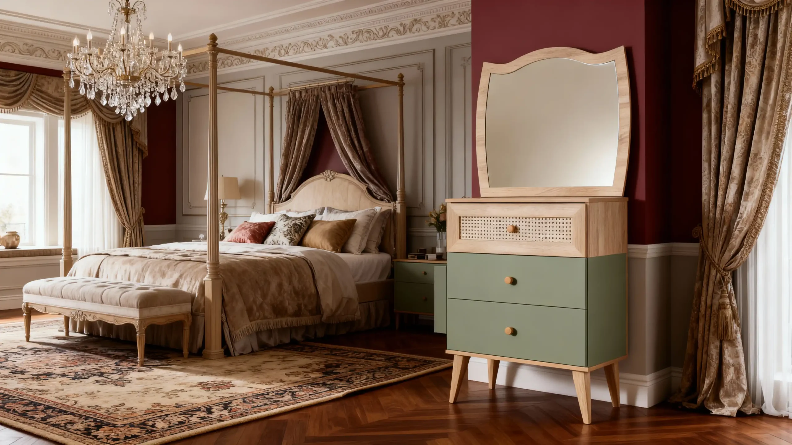 آیینه میز آرایش لوف