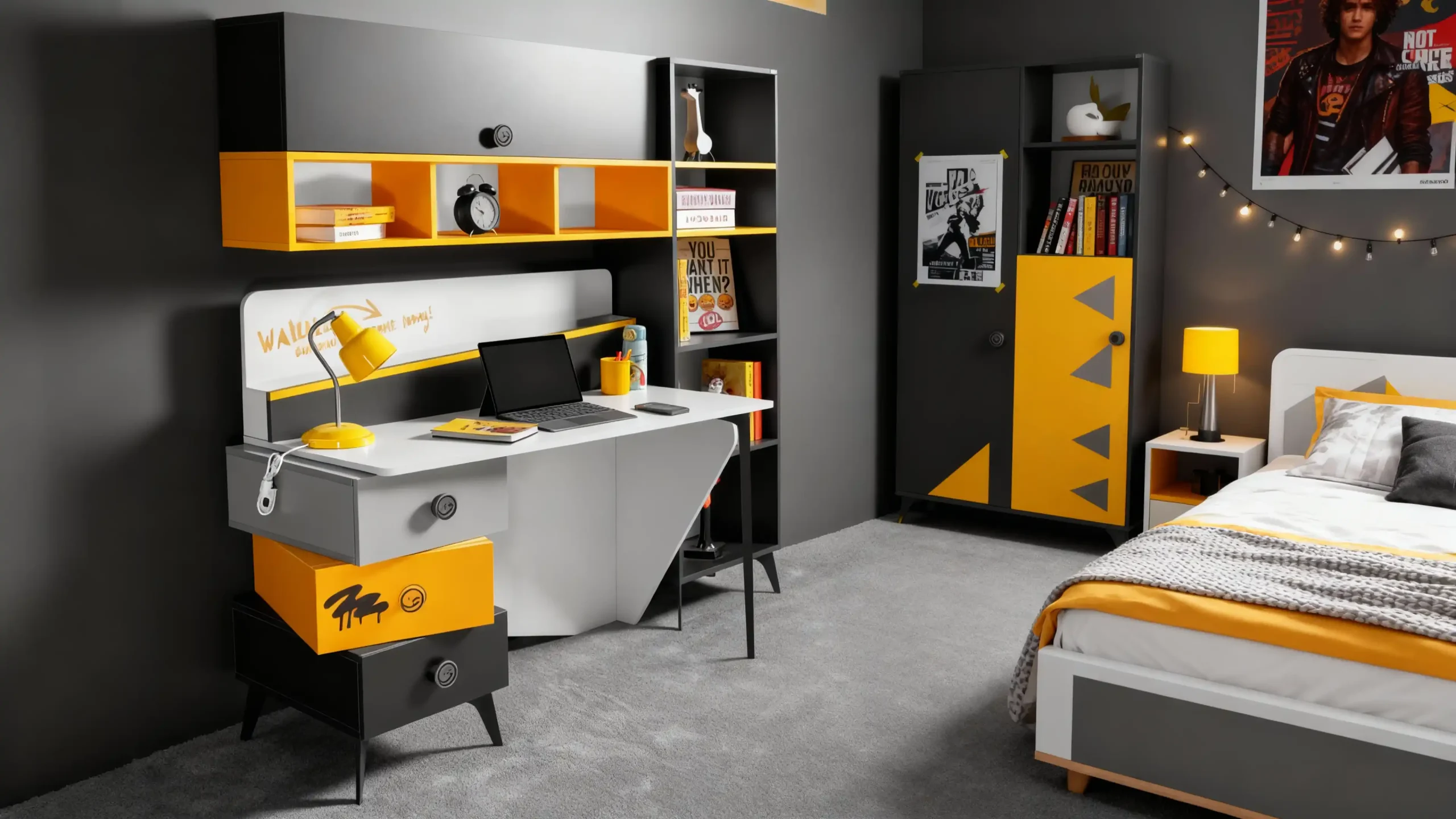 باکس دیواری میز تحریر