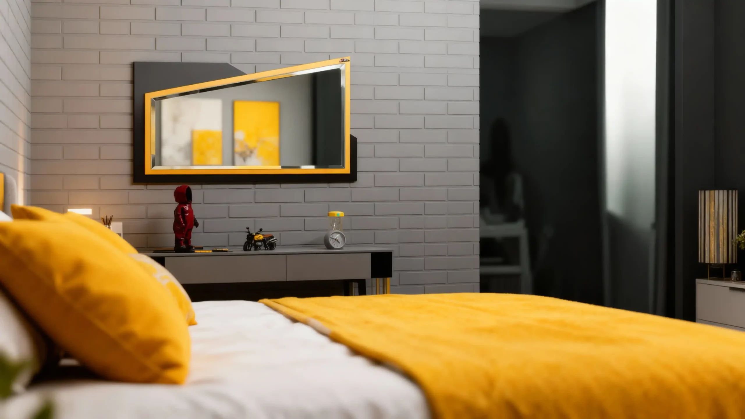 آیینه دیواری سرویس خواب ژیک