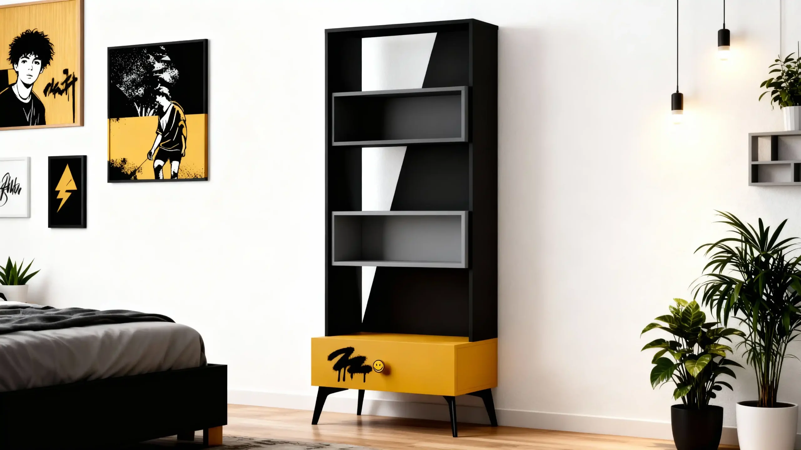 کتابخانه کشو دار اسکیت سرویس خواب ژیک