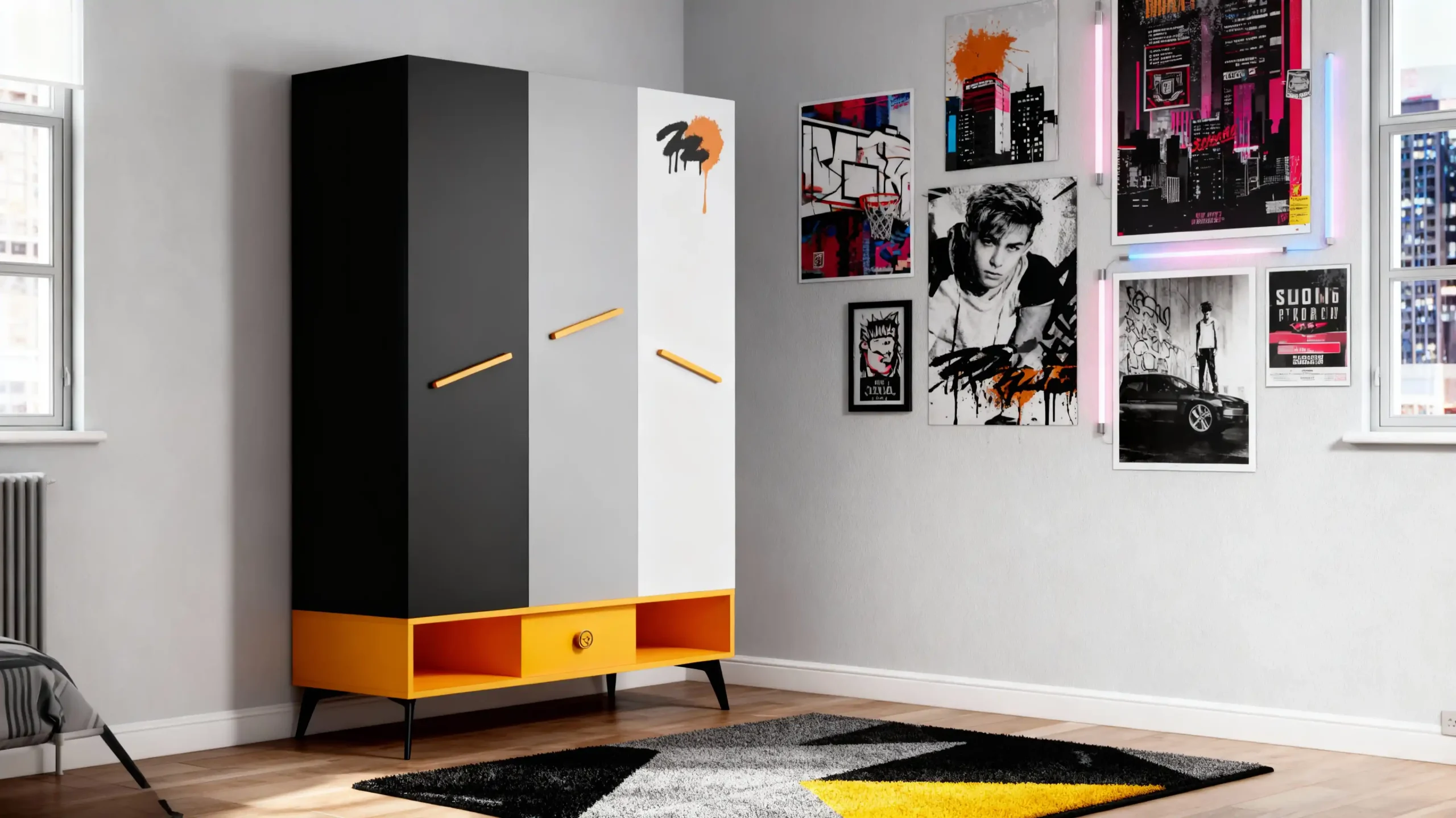 کمد 3 درب اسکیت برند ژیک