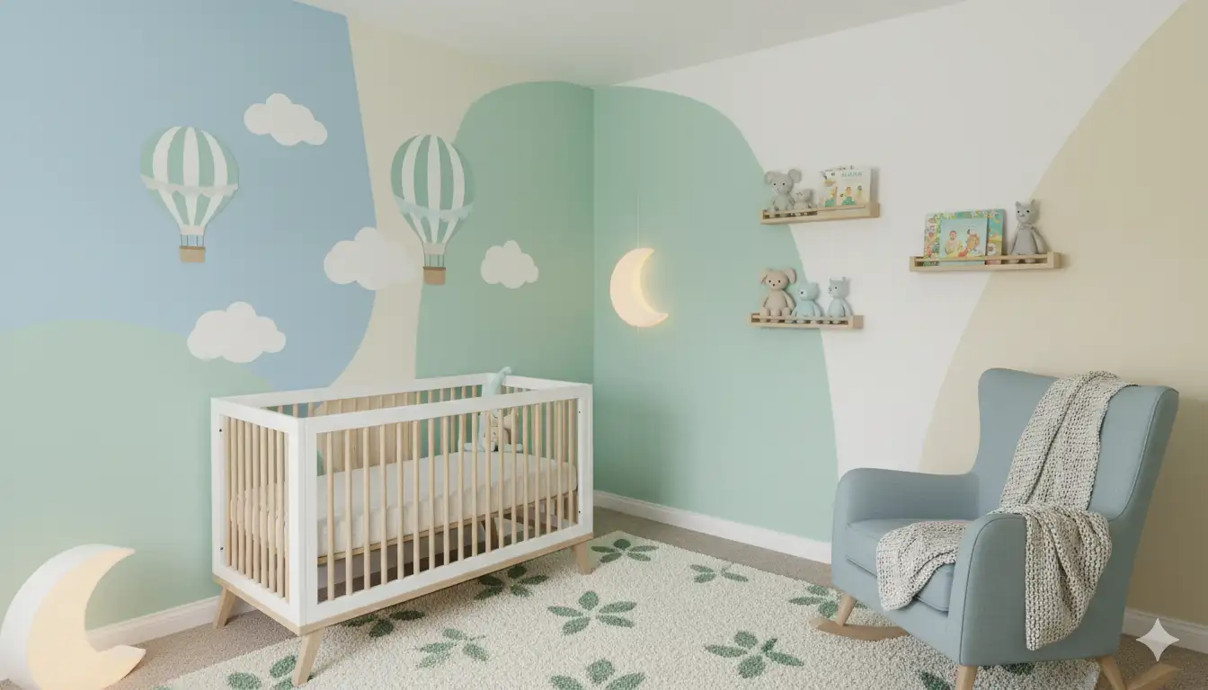 تاثیر رنگ ها در اتاق نوزاد
