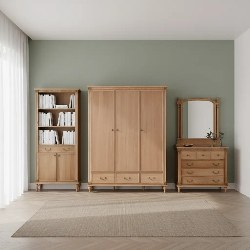 سرویس خواب بلوط شرکت هنر چوب ژیک