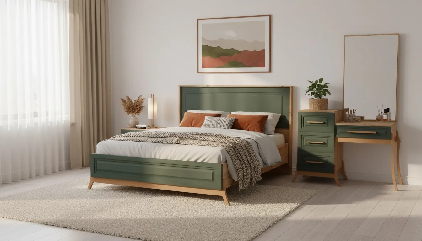 سرویس خواب پارلا سبز ژیک