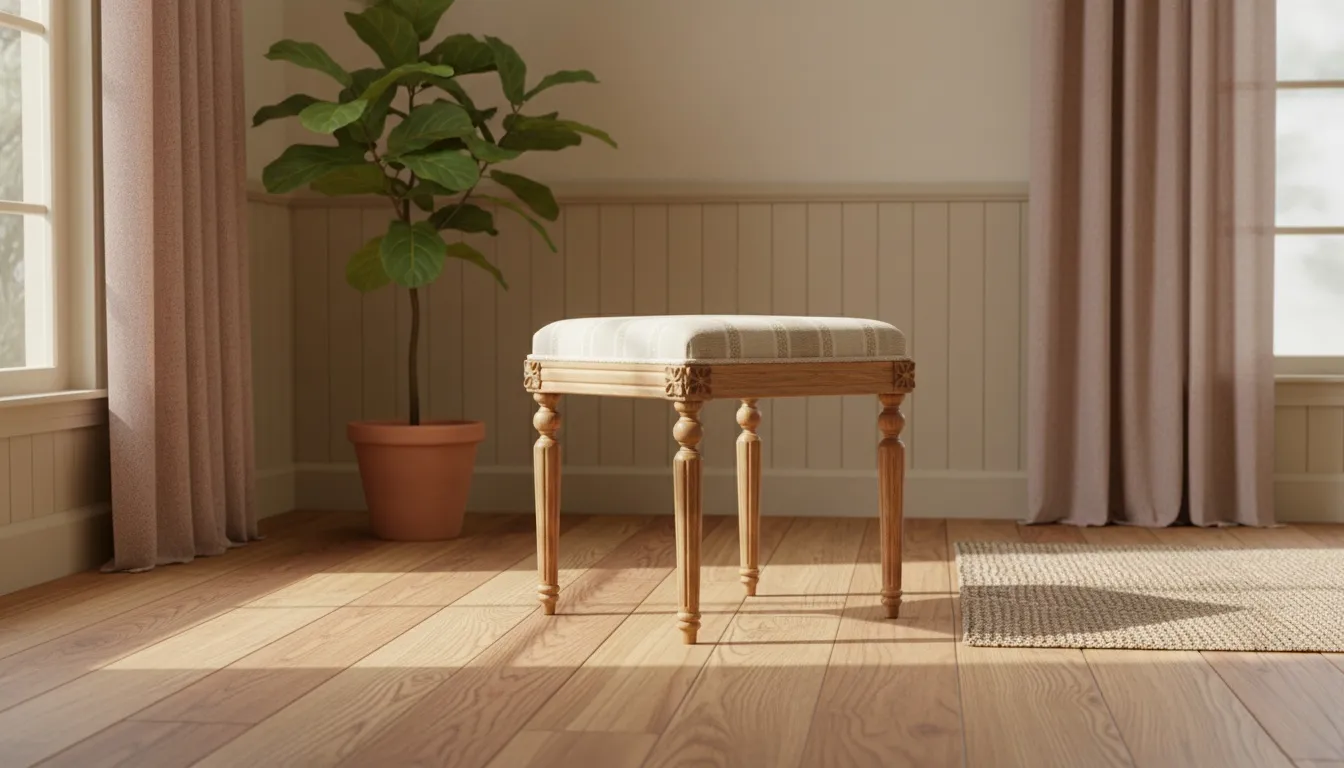 صندلی میز آرایش بلوط ژیک