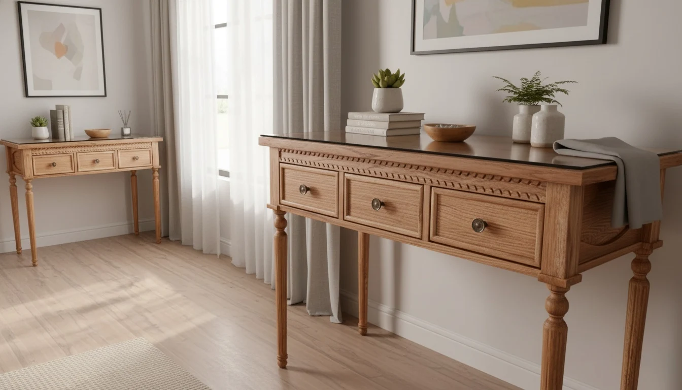 کنسول 3 کشو بلوط ژیک