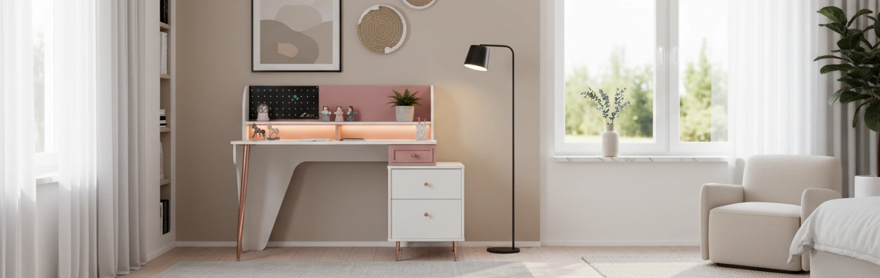 میز تحریر دخترانه مدرن ژیک
