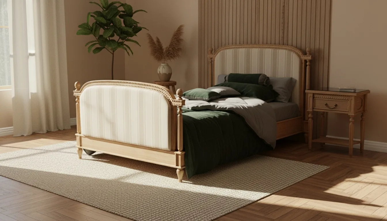 تخت خواب یک نفره بلوط ژیک